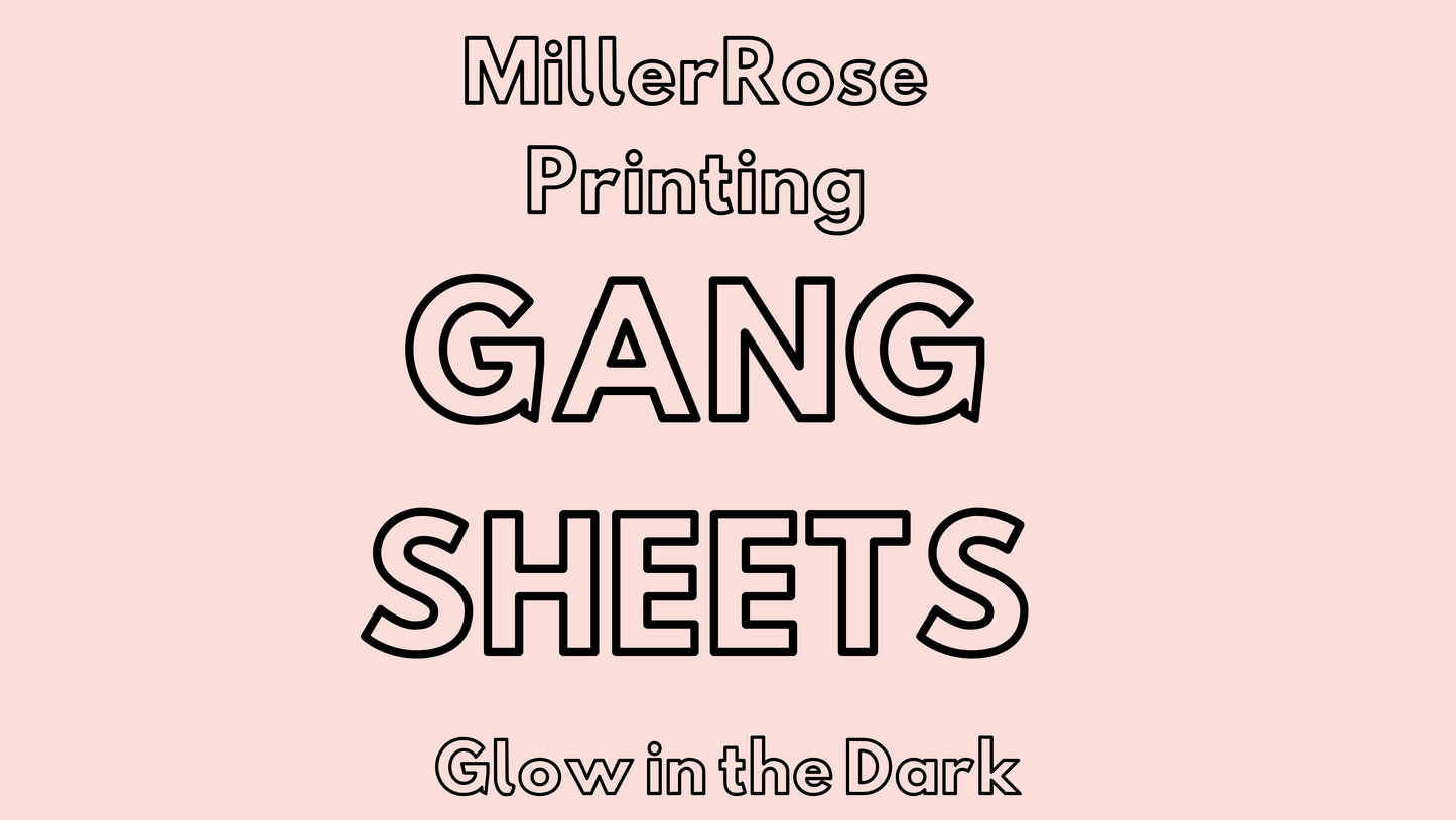 Glow in the Dark DTF GANG SHEET