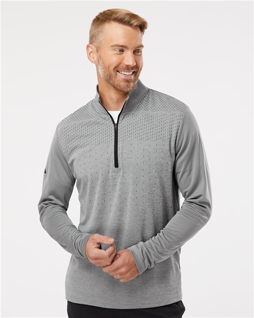 Men's Heather Block Print Quarter-Zip Pullover