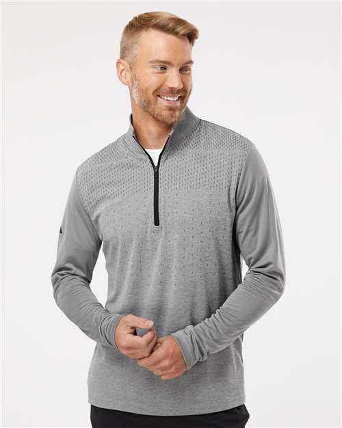 Men's Heather Block Print Quarter-Zip Pullover