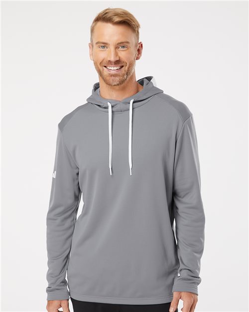 Men's Textured Mixed Media Hooded Sweatshirt