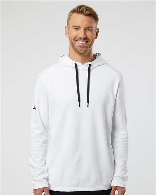 Men's Textured Mixed Media Hooded Sweatshirt