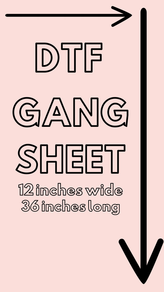 DTF GANG SHEET 12.50" X 36"