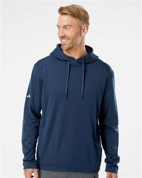 Men's Textured Mixed Media Hooded Sweatshirt