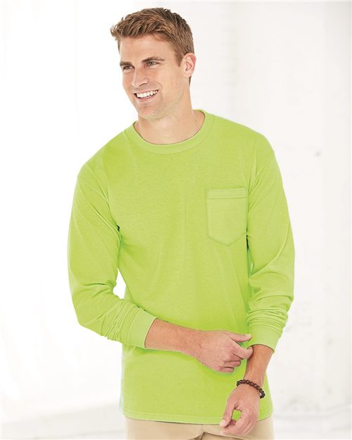 Unisex Union-Made Long Sleeve Pocket T-Shirt